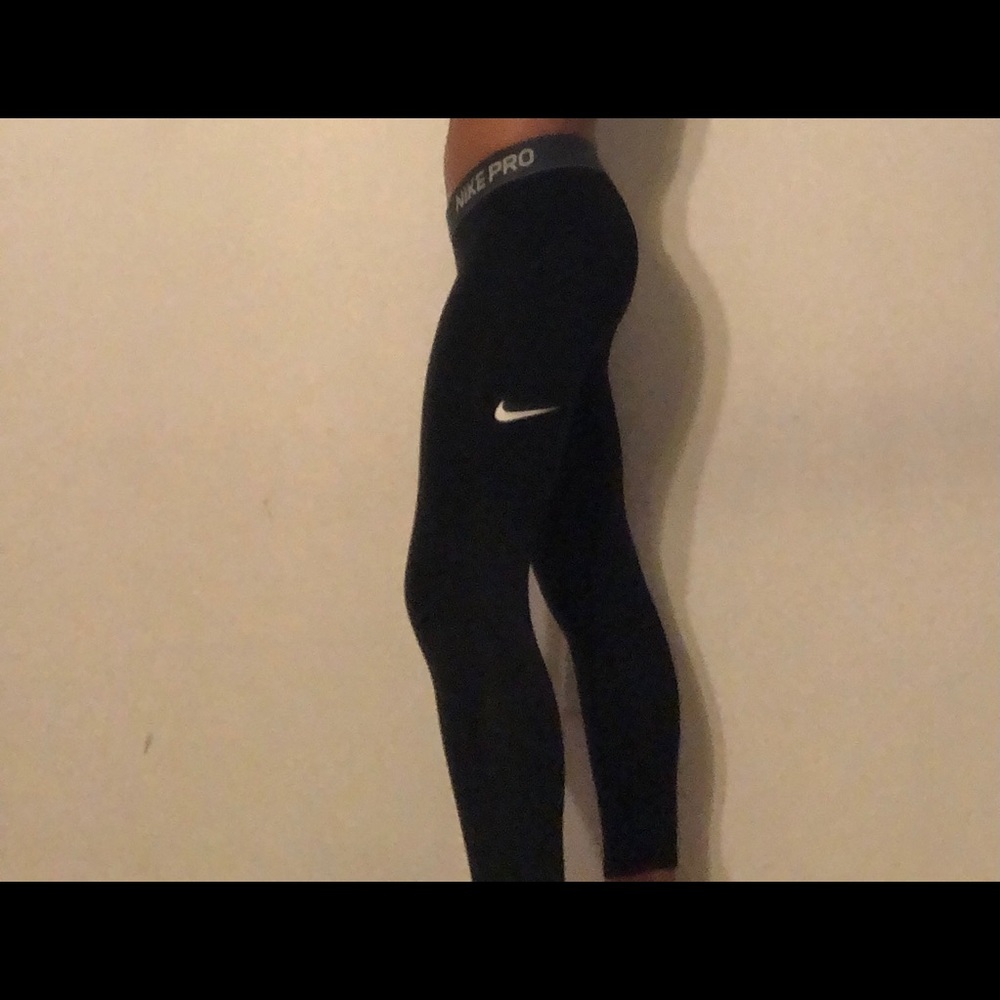 Girls’ Nike Pro Cool Tights  Grey Waistband